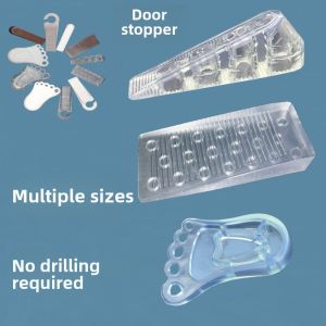 Creative Silicone Rubber Door Stopper Child Safety Door Block Windproof Anti-collision Home Use Door Wedge Cartoon Shape Door Closer