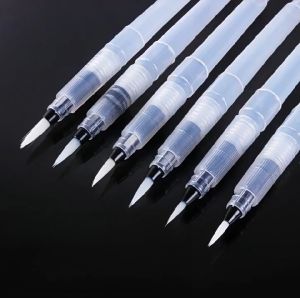 แปรงปากการะบายสี พู่กันระบายสีน้ำ ปากกาเพ้นท์ แบบพกพา 12/24 สี อุปกรณ์ศิลปะ