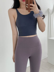 Victoria Yoga Sports Bra Running Fitness Vest Long Sleeve Removable Pads Breathable Quick Dry Anti Glare Wear Resistant Nylon