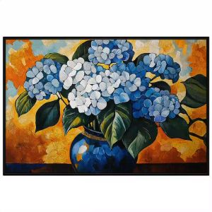 Tranh hoa cẩm tú cầu. Tranh treo tường dán tường sơn dầu tranh trí canvas. CGI-1477