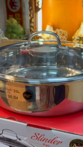 Chảo lẩu Inox Kalpen thân đúc đáy liền nguyên khối size 28cm/30cm chuẩn hàng Đức - Bảo hành 10 năm
