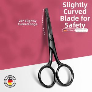Safe Manual Round Tip Nose Hair Trimming Scissors