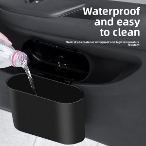 For Renault Clio Logan 2012~2020 Car Door Seat Clip Stand Holder Kit With Lid Leak-proof Portable Trash Can Interior Accessories