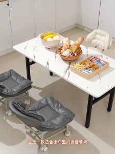 LULU Foldable Computer Desk Desktop Desk Household Office Desk Bedroom Study Desk Writing Desk Training Table Space Saving Multifunctional Desk For Home Bedroom Office Study And Training Use