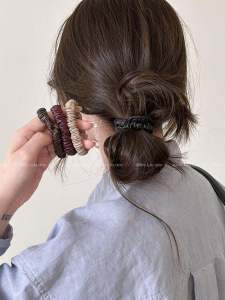 Bold High Elastic Ruched Hair Band Female Tie-up Hair Head Rope Bun High Ponytail Belt Tire Hair Rope Female Rubber Band Hair Accessories
