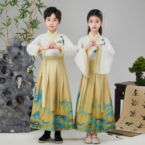 ชุดกิ๊บตัวอักษรจีนสำหรับเด็กชาย ชุดการแสดงชาติพันธุ์สำหรับเด็กชายและเด็กหญิง ชุดเปิดปากการศึกษาสำหรับนักเรียนประถม