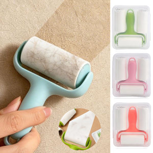Portable Sticky Lint Roller / Dust Pet Hair Remover / Mini Roll with 3 Refill Papers / for Household Cleaning