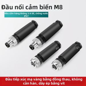 kuicc | Waterproof M8 M12 Sensor Connector Male Female Straight Bend 345 Pin
