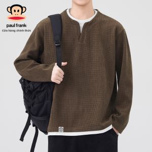 Paul Frank | Áo Thun Dài Tay Cổ Henry Phong Cách Retro
