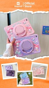 Softcase Kids IPad 7 IPad 8 IPad 9 10.2 Inch Gen 7th 8th 9th 2019 2020 2021 Soft Case Kid Casing Children Cover Rotate Kartun Kuromi Lucu Kesing Anak Karakter Cartoon Chinamon Roll  Sarung Rotating Stand Berdiri Slot Stylus S Pen Silicone