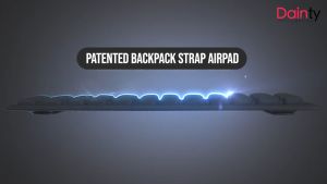Patented Backpack Strap Padding - Airpad Lumbar & Shoulder Pain Relief Stress Support for Backpacks Office Bags Travel Students JFT | Dainty