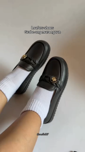 Black Women Loafers Sapatos Pang Araw-araw | Rubber Anti Slip Waterproof Slip On Shoes Size 36-40