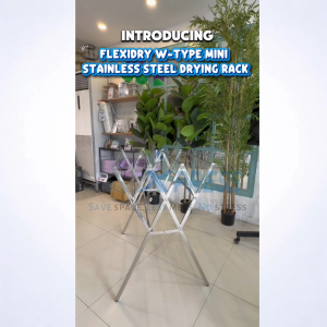 FlexiDry™ W-Type Mini Stainless Steel Foldable Drying Rack | Sampayan Xpress