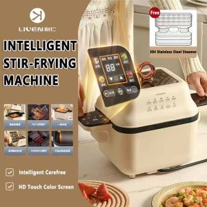 [Liven]Intelligent Stir-Frying Cooking Robot Automatic Stir-Frying Robot Nonstick pan Automatic Rotating Stir-Frying Smart Househ LED screen display Robot Wok
