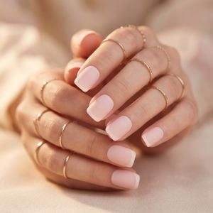 30Pcs/Box New Short French Press On Nails Matte Nude Pink Elegant Minimalist Finished False Nails