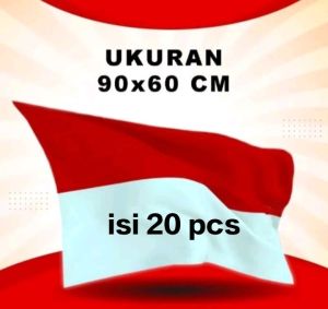 BENDERA MERAH PUTIH 120X80 ISI 20 PCS/BENDERA INDONESIA/