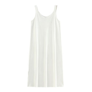 yuenei | Pure Cotton Summer Sleepwear Womens Nightgown With Chest Pad Thin Strap Vest Large Size Breathable Comfortable Sleep Dress