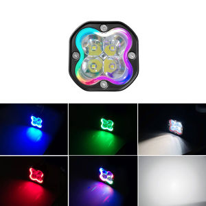 Đèn LED RGB 3 Inch Đèn Sương Mù Halo Đèn Pha Cho Xe Địa Hình 4x4 Xe Tải Xe ATV Xe UTV Xe Máy - Đèn Chiếu Sáng Đèn Strobe 12V 24V