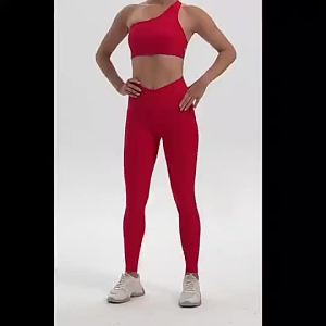 [LASYYOGA]Fitness Bra Corset Shockproof Sports Training Single Shoulder Belt Beauty Back Yogawear