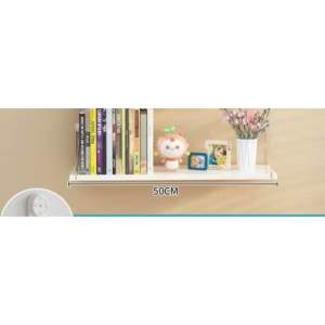 Wall shelf punch-free wall hanging iron living room TV wall decoration bedroom wall bookshelf one-line partition