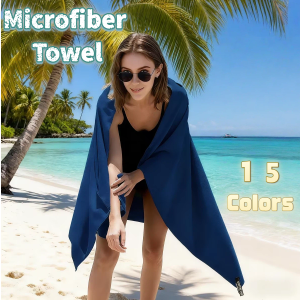 1 PCS 60x120cm Oversized Beach Microfiber Towel - High Absorbent Quick Dry Portable Sand Resistant for Beach Sunbathing Hiking
