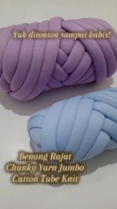 Benang Rajut Chunky Yarn Jumbo Cotton Tube Knit Benang 250Gr