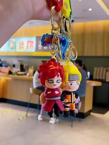 Cartoon PVC Naruto Anime Peripheral Keychain Naruto Silicone Figure Car Key Chain Christmas Halloween Gift