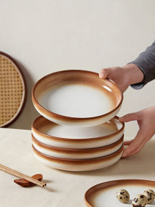 Aesthetic Retro Underglaze Ceramic Plate