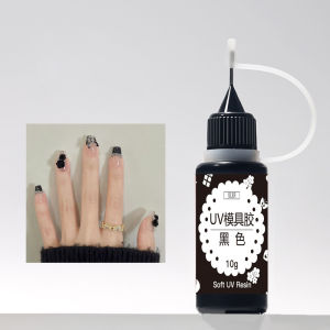 Carved Gel For Nail Mold 10g UV Gel Crystal Glue Translucent 3D Acrylic Mold Tool Nail Saloon DIY Nail Art Gule