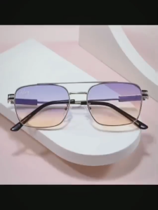 Kacamata Hitam Double Bridge Luxury Metal Gradient Sunglasses Pria Wanita MMX02