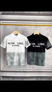ÁO THUN NAM CỔ BẺ PHỐI LOANG IN CHỮ CHẤT COTTON DÀY DẶN MỀM MỊN THẤM HÚT MỒ HÔI THOÁNG KHÍ