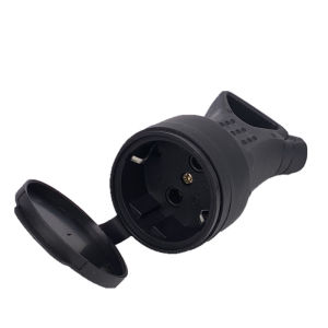 Ổ Cắm Cao Su Chống Nước EU 16A 250V Có Nắp Đậy IP54 Đầu Nối Châu Âu Cho Cáp Nguồn DIY Phụ Kiện Điện Nối Đất Tiêu Chuẩn
