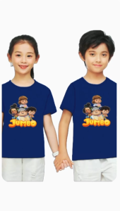 Baju kaos anak-anak gambar JUMBO & TEAM bahan katun size S - XXL(1-10TH) - Atasan anak laki-laki dan perempuan