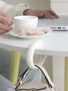 Simple Solid Bag Hook มัลติฟังก์ชั่นแบบพกพาโต๊ะด้านข้าง Stable แขวนตะขอที่ถอดออกได้แขวนกระเป๋าสําหรับ Home School Office Desk