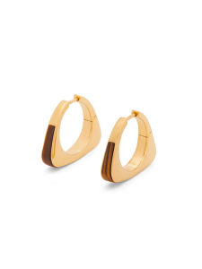 Lo*ew* Metal Diamond Embedded Spot Stone Tiger Eye Ear Cuffs Cold Style High-End Feeling Earrings Fashionable Jewelry for Women