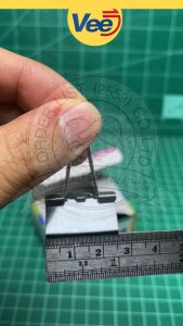 Vee 25mm.คลิปหนีบกระดาษ  รุ่น VB-CB-111 คลิปดำ คลิปหนีบกระดาษเอกสาร ทีหนีบเอกสาร (แพ็ค12 ชิ้น)