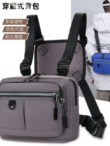 Casual Sports Mens Chest Bag Cool Workwear Backpack Mobile Phone Bag Functional Bag Trendy Brand Tactical Bag Leisure Scene