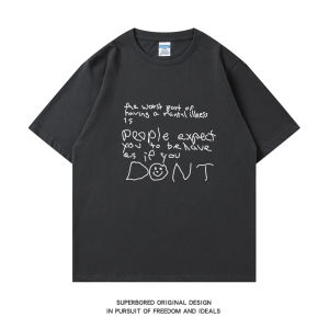 MENGMIANQISHI | Printed Loose Casual Mens Cotton Short Sleeve T-Shirt