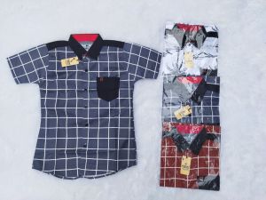 baju hem santay lengan pendek untuk anak laki laki