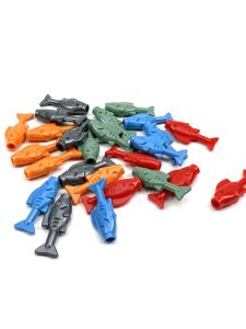 Creative Seafood Themed Mini Particle Building Blocks Model Sea Water Scenarios Small Fish Lobster Crab Accessories Toys