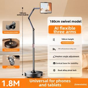SAMTOGO | Universal Wheel Mobile Lazy Bedside Live Streaming Phone Stand