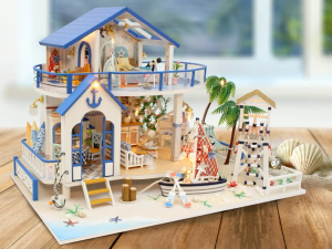 [HY] Set DIY Rumah Patung DIY Dollhouse Miniature Kit DIY Dollhouse Dust Cover Bedroom Astronaut Valentine Birthday Gift DIY小屋模型屋房间太空