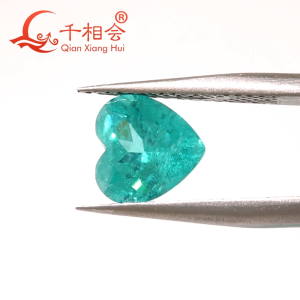 6x6mm-8x8mm AGL Certificate Heart Shape Neon Paraiba Synthetic YAG Loose Stone Yttrium Aluminium Garnet With Inclusions DIY Accessories for Jewelry Making