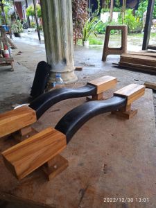 Ready Heandle Pintu Kayu Jati Pegangan pintu Gagang pintu kayu jati motif Lengkung setengan ukuran 40cm
