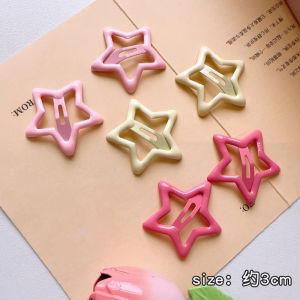 Cute Star Hairpin Y2g Color Dopamine Hairpin BB Clip Side Bang Clip Cropped Hair Clip Female Headdress Clip