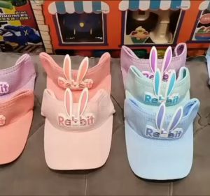Topi Golf Rajut Anak Motif Rabbit Baseball Cap Sport Senam Zumba Jogging Pantai Visor Hat Aksesoris Fashion Gaya Korea Korea Thailand Premium Ori Original