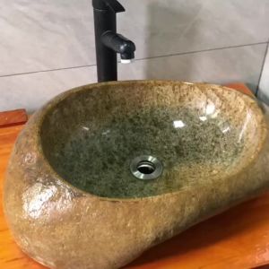 Bathroom Basin Sink Toilet Basin Corner Basin Stone Vintage Pebble Natural