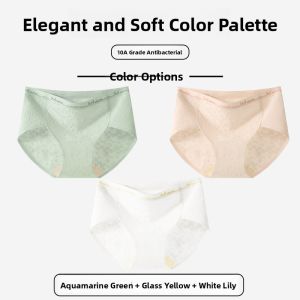 Miiow | Pure Cotton Antibacterial Triangle Shorts Underwear Breathable Seamless Comfortable For Teenage Girls Mid-Waist Design