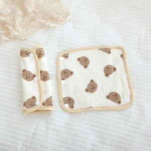 ผ้ากันเปื้อนผ้าเช็ดปากผ้าปมผ้าฝ้ายแท้ A-Class สำหรับเด็กแรกเกิด ที่รองรับน้ำหนักตัวเอง แผ่นรองป้องกันการเคี้ยว แผ่นรองรถเข็นเด็ก แผ่นรองรถเข็นเด็ก