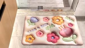 Absorbent DoorMat Super 3D Cute Printed Anti-slip Floor Mat Rug Kitchen Mat Home Carpet Quick Drying